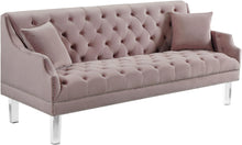 Load image into Gallery viewer, Roxy Pink Velvet Sofa image
