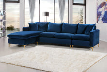 Load image into Gallery viewer, Naomi Navy Velvet 2pc. Reversible Sectional
