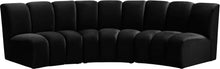 Load image into Gallery viewer, Infinity Black Velvet 3pc. Modular Sectional image
