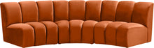 Load image into Gallery viewer, Infinity Cognac Velvet 3pc. Modular Sectional image
