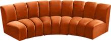 Load image into Gallery viewer, Infinity Cognac Velvet 3pc. Modular Sectional

