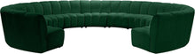 Load image into Gallery viewer, Infinity Green Velvet 11pc. Modular Sectional
