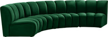 Load image into Gallery viewer, Infinity Green Velvet 4pc. Modular Sectional
