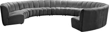 Load image into Gallery viewer, Infinity Grey Velvet 10pc. Modular Sectional
