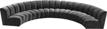 Load image into Gallery viewer, Infinity Grey Velvet 6pc. Modular Sectional
