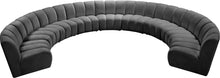 Load image into Gallery viewer, Infinity Grey Velvet 9pc. Modular Sectional
