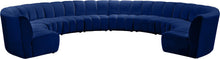 Load image into Gallery viewer, Infinity Navy Velvet 10pc. Modular Sectional image
