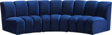 Load image into Gallery viewer, Infinity Navy Velvet 3pc. Modular Sectional image
