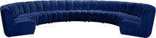 Load image into Gallery viewer, Infinity Navy Velvet 9pc. Modular Sectional image
