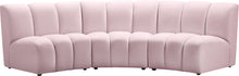 Load image into Gallery viewer, Infinity Pink Velvet 3pc. Modular Sectional image
