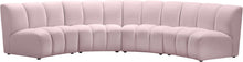 Load image into Gallery viewer, Infinity Pink Velvet 4pc. Modular Sectional image
