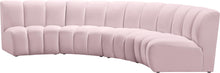 Load image into Gallery viewer, Infinity Pink Velvet 4pc. Modular Sectional
