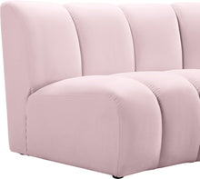Load image into Gallery viewer, Infinity Pink Velvet 3pc. Modular Sectional
