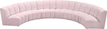 Load image into Gallery viewer, Infinity Pink Velvet 6pc. Modular Sectional
