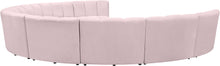 Load image into Gallery viewer, Infinity Pink Velvet 9pc. Modular Sectional
