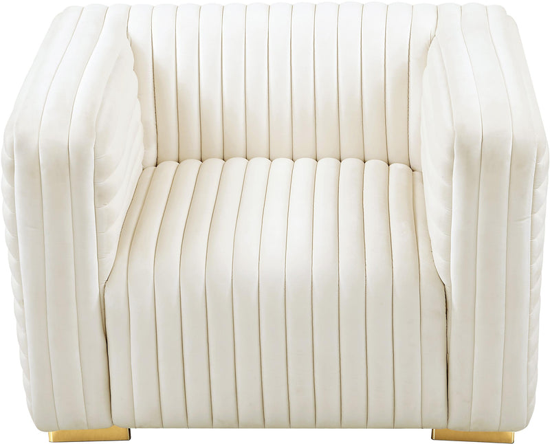 Ravish Cream Velvet Chair
