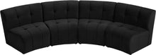 Load image into Gallery viewer, Limitless Black Velvet 4pc. Modular Sectional
