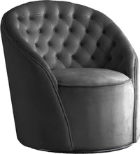 Load image into Gallery viewer, Alessio Grey Velvet Accent Chair image
