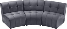 Load image into Gallery viewer, Limitless Grey Velvet 3pc. Modular Sectional
