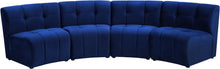 Load image into Gallery viewer, Limitless Navy Velvet 4pc. Modular Sectional image
