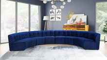Load image into Gallery viewer, Limitless Navy Velvet 8pc. Modular Sectional
