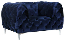 Load image into Gallery viewer, Mercer Navy Velvet Chair image
