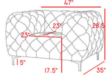 Load image into Gallery viewer, Mercer Navy Velvet Chair
