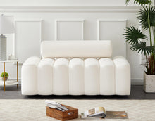 Load image into Gallery viewer, Melody Cream Velvet Loveseat
