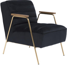 Load image into Gallery viewer, Woodford Black Velvet Accent Chair image

