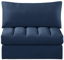 Load image into Gallery viewer, Jacob Navy Velvet Armless
