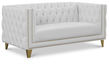 Load image into Gallery viewer, Michelle White Faux Leather Loveseat image
