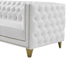 Load image into Gallery viewer, Michelle White Faux Leather Loveseat
