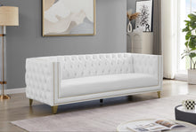 Load image into Gallery viewer, Michelle White Faux Leather Sofa
