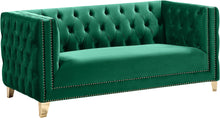 Load image into Gallery viewer, Michelle Green Velvet Loveseat image
