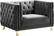 Load image into Gallery viewer, Michelle Grey Velvet Chair image
