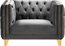 Load image into Gallery viewer, Michelle Grey Velvet Chair
