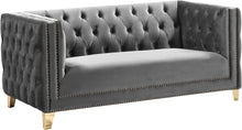 Load image into Gallery viewer, Michelle Grey Velvet Loveseat image
