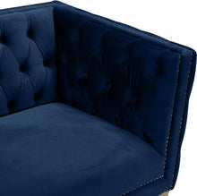 Load image into Gallery viewer, Michelle Navy Velvet Chair
