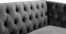 Load image into Gallery viewer, Michelle Grey Velvet Loveseat
