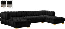Load image into Gallery viewer, Gwen Black Velvet 3pc. Sectional (3 Boxes) image
