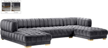 Load image into Gallery viewer, Gwen Grey Velvet 3pc. Sectional (3 Boxes) image
