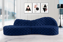 Load image into Gallery viewer, Royal Navy Velvet 2pc. Sectional
