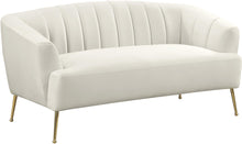 Load image into Gallery viewer, Tori Cream Velvet Loveseat image
