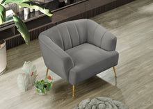Load image into Gallery viewer, Tori Grey Velvet Chair
