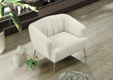 Load image into Gallery viewer, Tori Cream Velvet Chair
