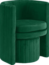 Load image into Gallery viewer, Selena Green Velvet Accent Chair and Ottoman Set
