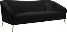 Load image into Gallery viewer, Hermosa Black Velvet Sofa image

