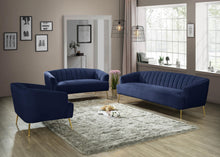Load image into Gallery viewer, Tori Navy Velvet Chair
