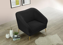 Load image into Gallery viewer, Hermosa Black Velvet Chair
