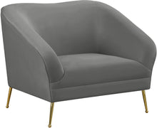 Load image into Gallery viewer, Hermosa Grey Velvet Chair image
